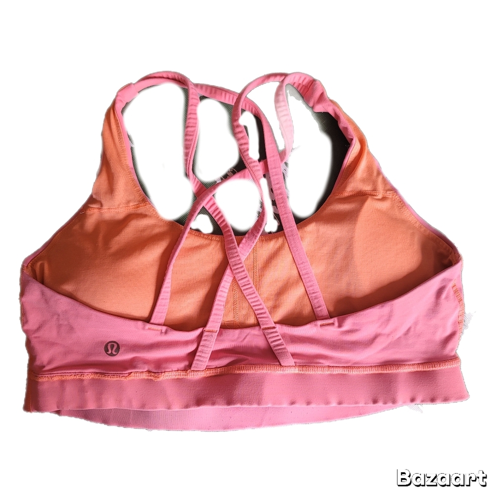 Lululemon Athletica Energy Sports Bra Size 10 Pink - Picture 2 of 4